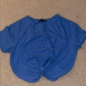 Blue crop top
